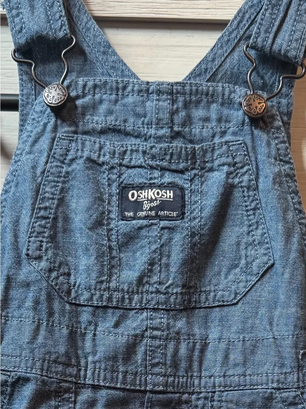 OshKosh B'gosh Baby Boys Chambray Cuffed Overalls 12M
